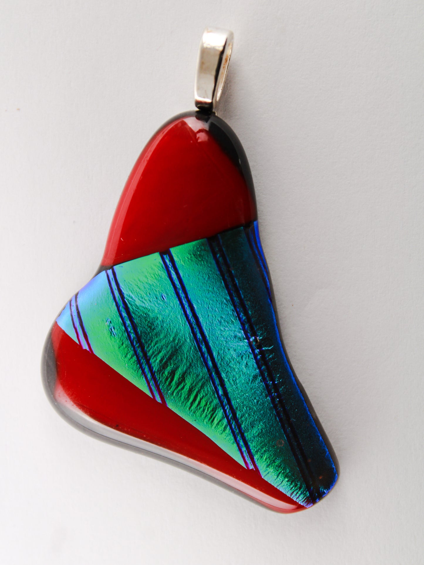 Chroma Drift fused glass pendant No. 3