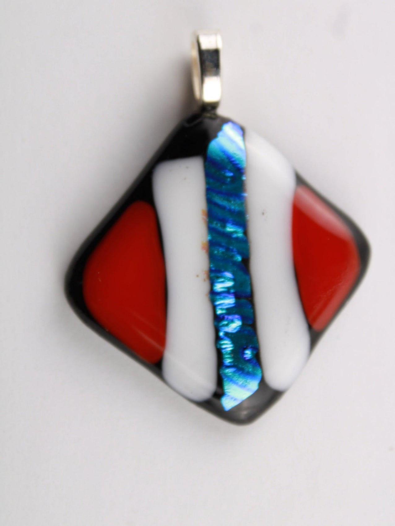 Chroma Drift fused glass pendant No. 1