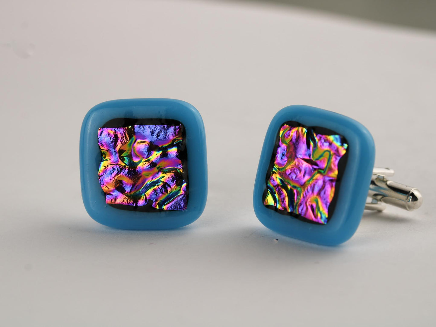 Magenta Ripple Cuff Links