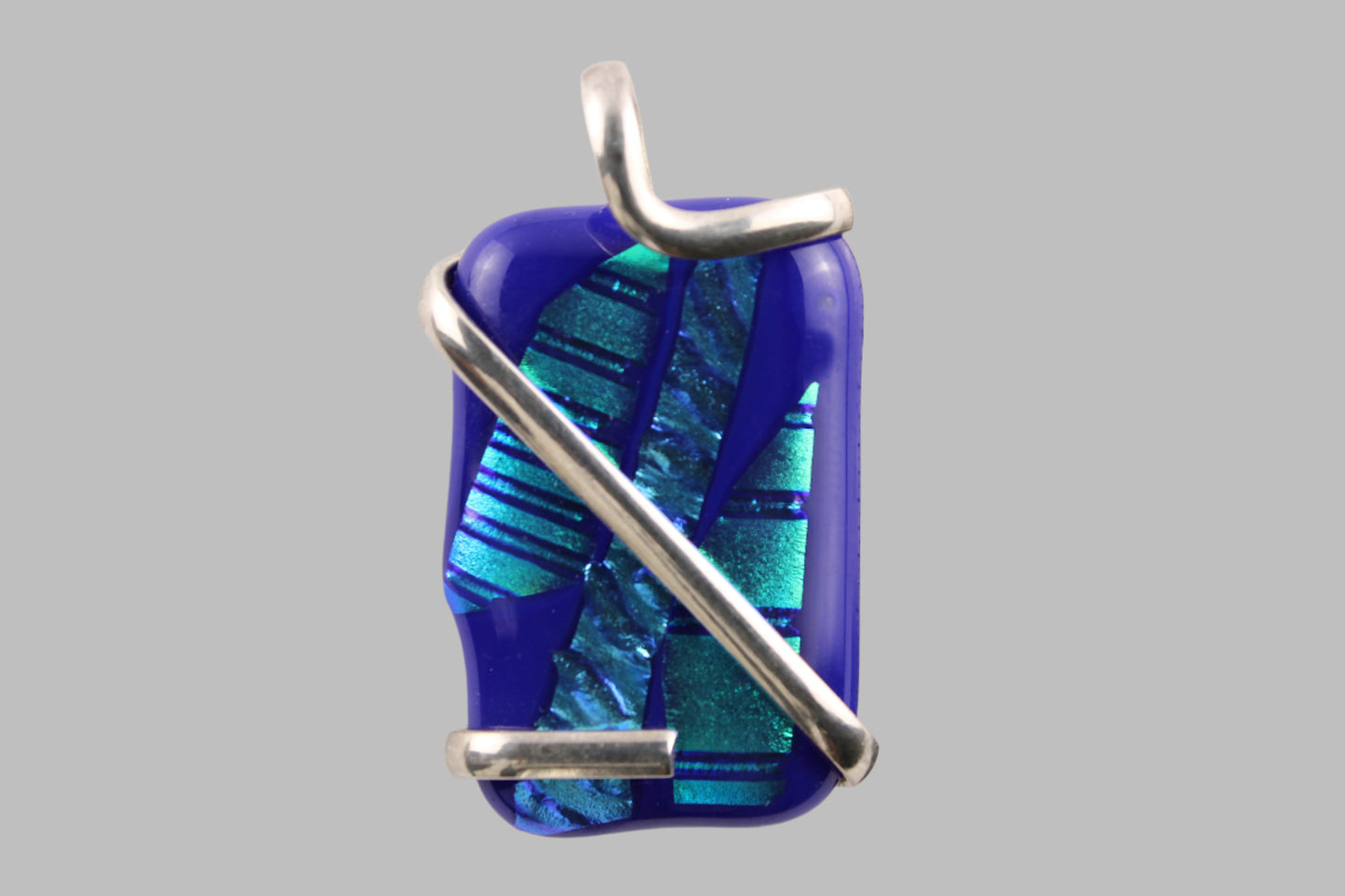 Blue on blue pendant