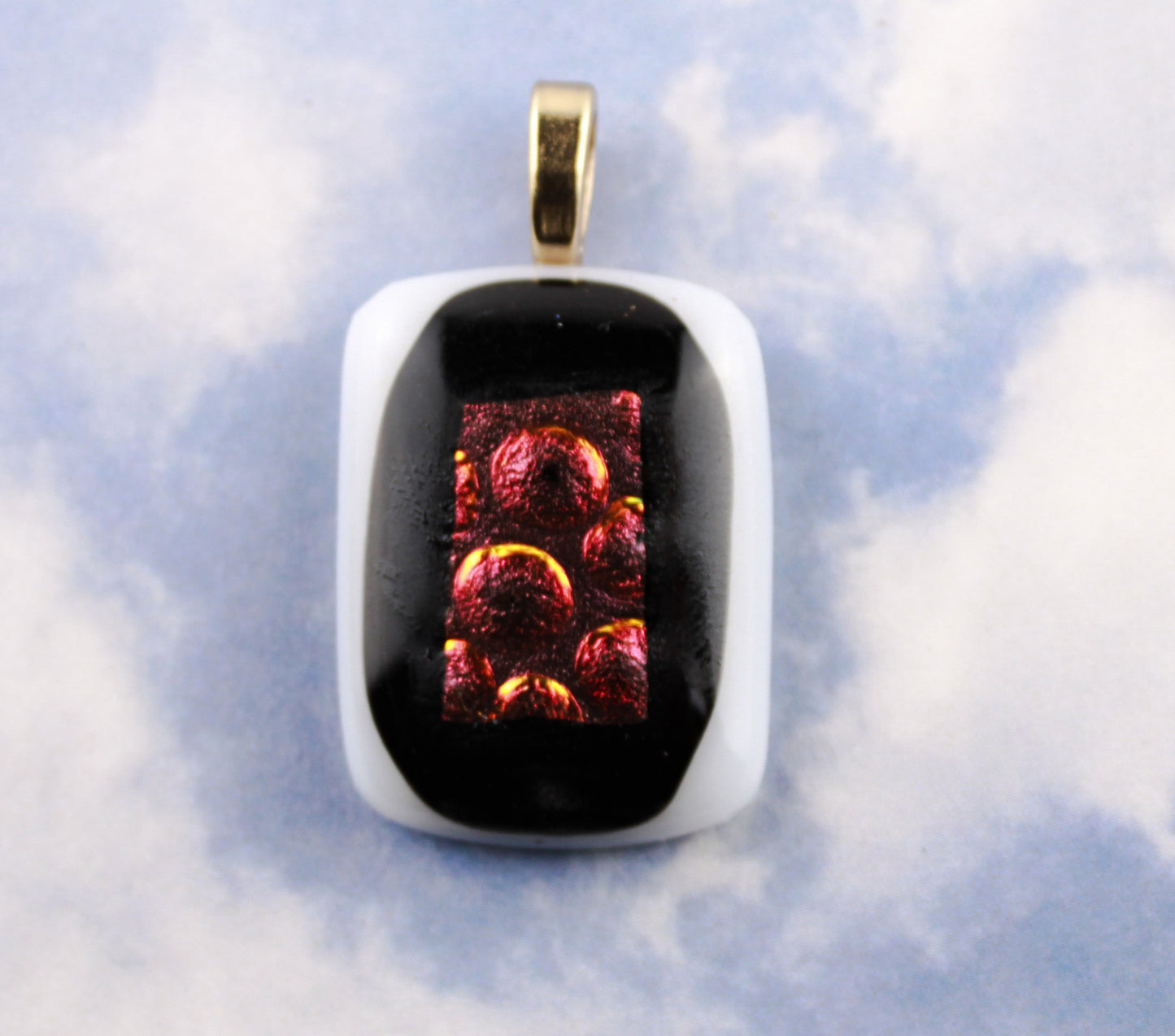 Rectangle fused glass pendant No. 2