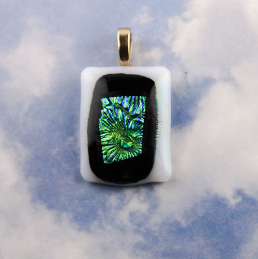 Rectangle fused glass pendant No. 1
