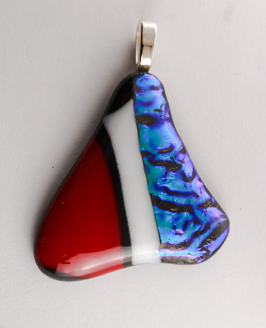 Chroma Drift fused glass pendant   No. 2