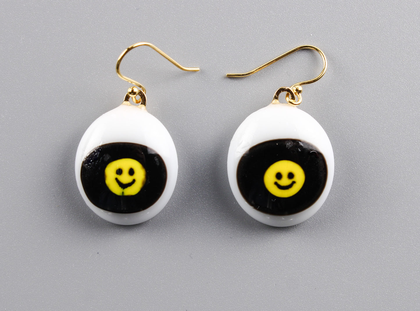 Smiley Face Drop Earrings  No. 2