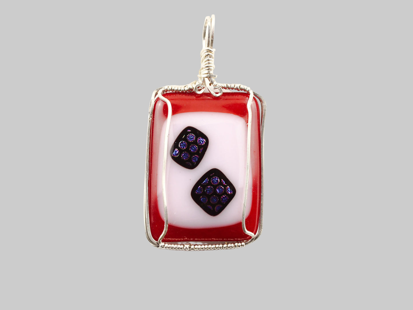 Sterling silver wire wrapped pendant