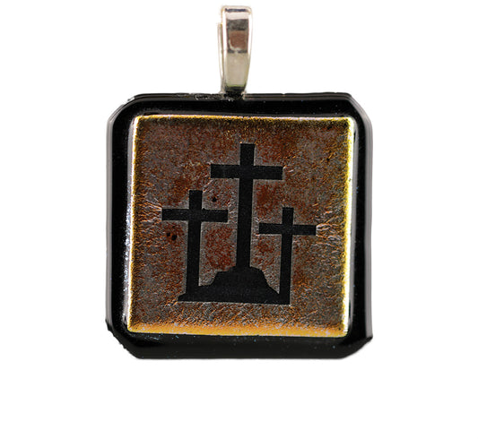 Vermillion Calvary Cross Pendant